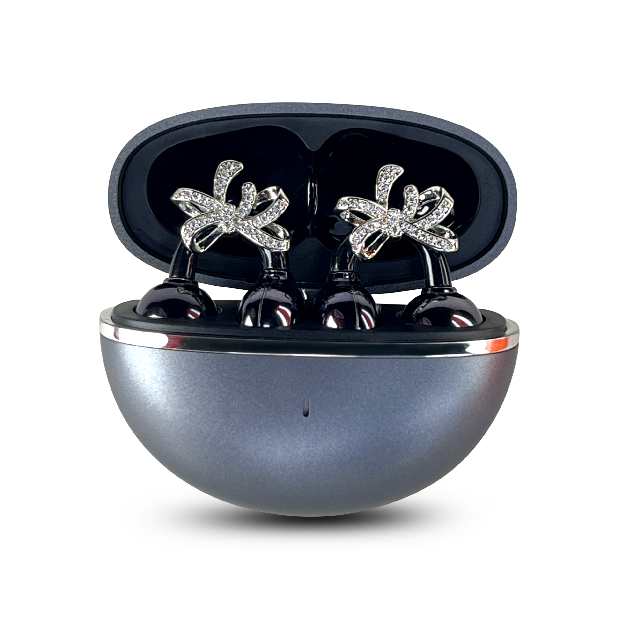 clip 04 black color with flower jewelry