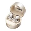 Unlon M186 TWS clip-on earbuds with makeup mirror case